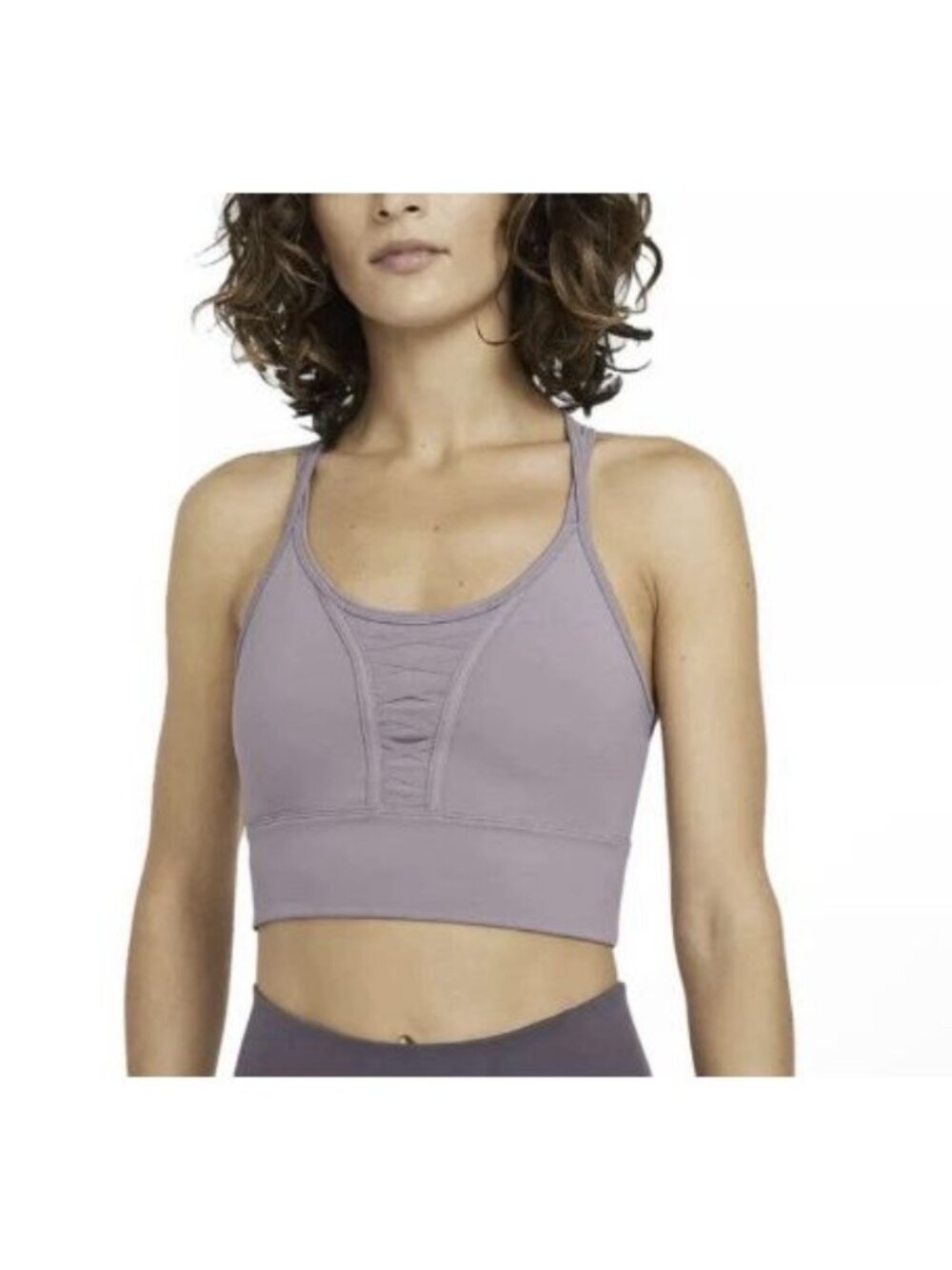 Nike Women's Dri-FIT Laced Cropped Training Sports Bra Size XS